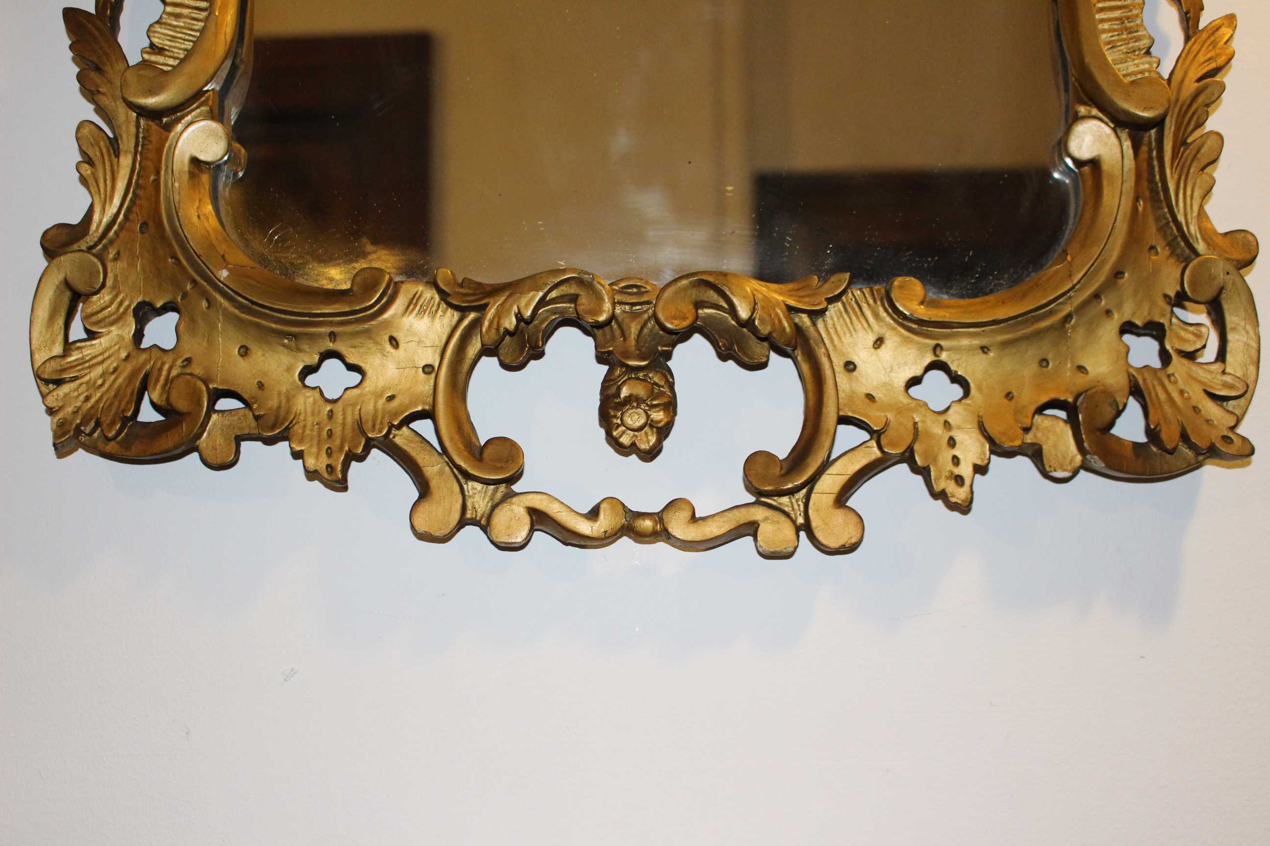 A Regency gilt gesso overmantel mirror, the rectangular plate in reeded ebonized fillet flanked by - Image 2 of 6