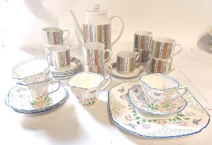 A large collection of Deco and 1950's tea and coffee wares. as well as plates and jugs etc To