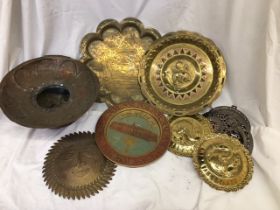 A collection of metal plates (a/f)