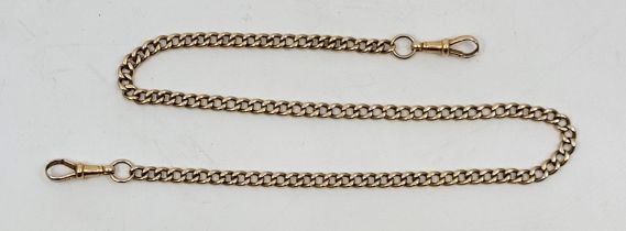 A 15ct. gold Albert chain, curb link, length 41cm. (26.4g)