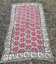 An antique Suzani textile  207 x 111cm looks 19th cent or older good condition for obvious age