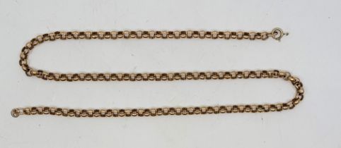 A 9ct. rose gold Belcher chain, length 45cm. (6.6g)