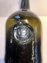 A scarce 18th century English sealed wine bottle in good condition.  No cracks internal no cracks