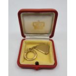 A Cartier 18ct. gold keyring, stamped Swiss hallmark, makers mark for Cartier Ltd and London