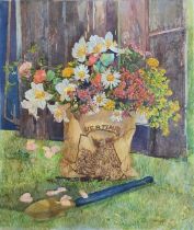 Sue Kavanagh, 19th century ''Last Minuit Flowers'', watercolour