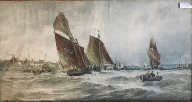 Thomas Bush Hardy (1842 - 1897), ''Sailing In A French Port''