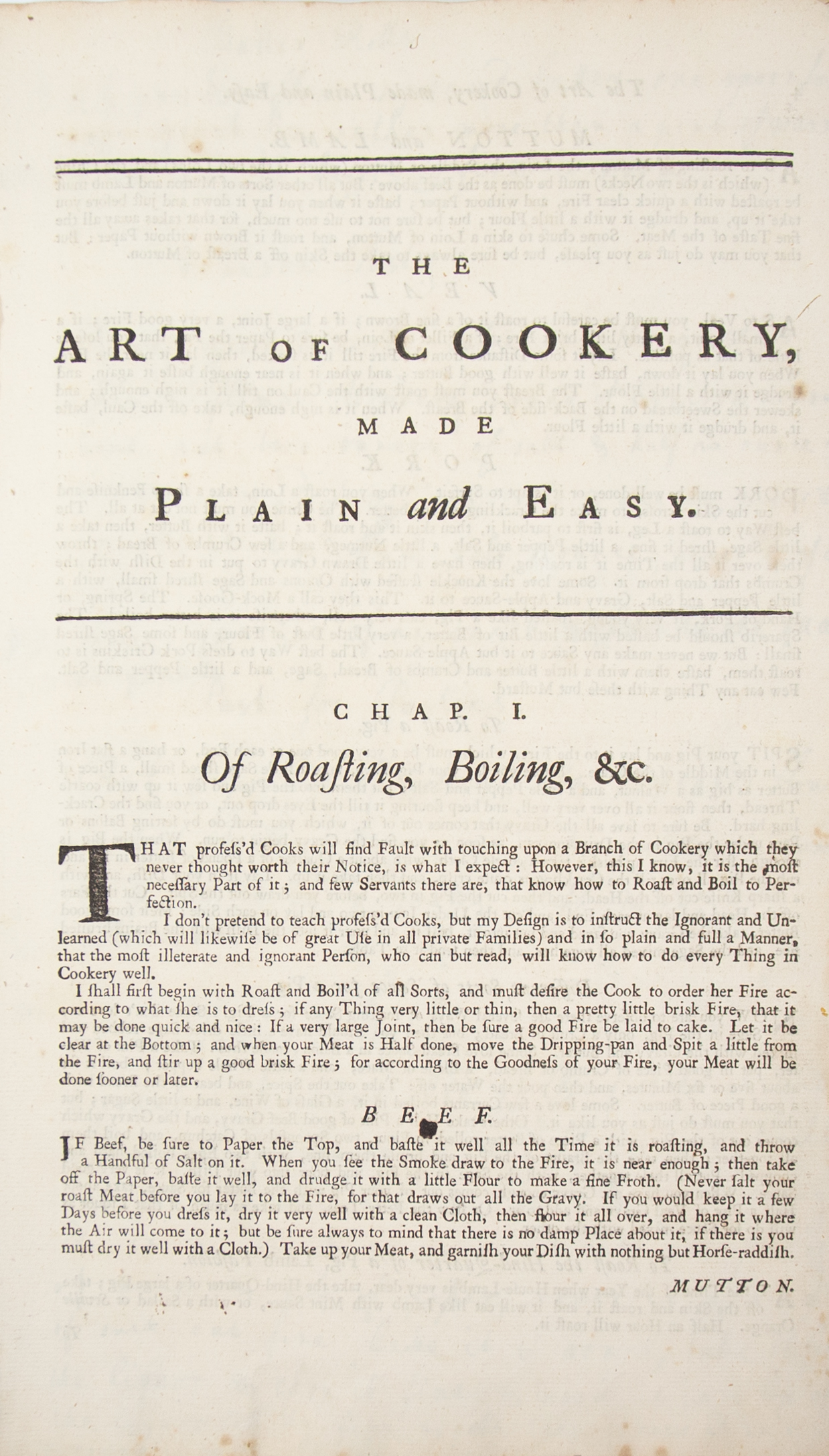 [GLASSE, Hannah. The Art of Cookery Made Plain and Easy, London: Printed for the Author, 1747]. - Image 3 of 7