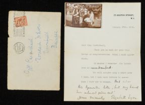 HM Queen Elizabeth The Queen Mother (1900-2002). An important autograph letter signed on 17 Bruton