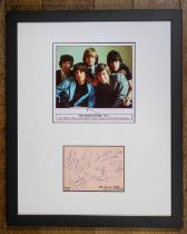 The Rolling Stones. Autographs on vintage album page recording a performance at the "Hippodrome,