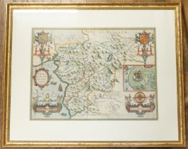 SPEED, John. Merionethshire [historic maritime county of Wales], hand-coloured, copper-engraved