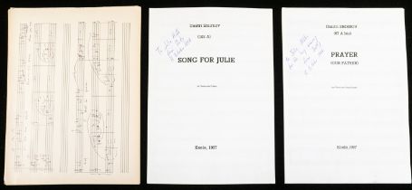 Dmitri Smirnov (1948-2020). Prayer (Our Father), and Song for Julie, two manuscript & printed scores