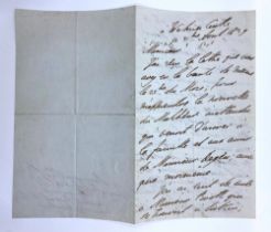 Arthur Wellesley, Duke of Wellington (1769-1852). Autograph letter signed, "Wellington Prince de