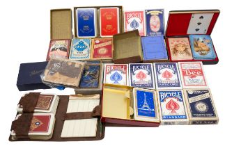 1948 London Olympic Games, full set of playing cards in presentation morocco case, together with