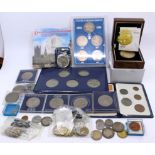 Selection of Coins.  To include a Boxed 2012 St.George and the Dragon Base Metal Gold Plated Five