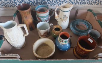 Collection of items to include 1st WW Grimwades items, Darmouth pottery and  Cullard Honiton and
