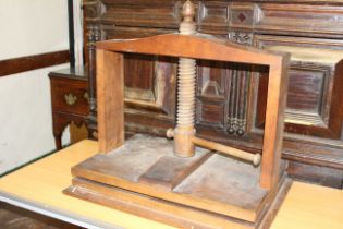 19th Century wooden book/linen press 65cm h x 65cm w x 49cm d