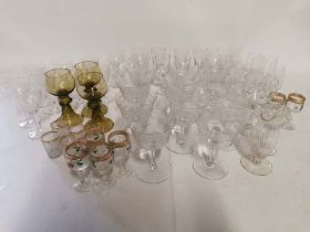 5 boxes of assorted glassware to include; glass bowls, Pall Mall glasses, a coloured glass jug