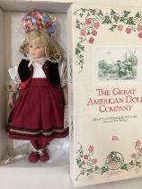 The Great American doll company 1980s Hard vinyl quality Artist dolls ; Katelin by Rotraut Schrott