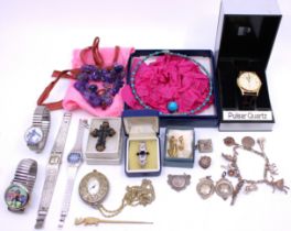 Selection of Sterling Silver, Unmarked White Metal Jewellery and a Selection of Costume