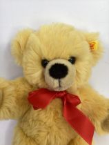 Steiff excellent 663635 Golden Plush cosy bear Dangling Bobby bear baby teddy bear 12” vintage bear