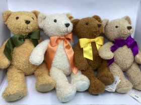 Steiff vintage set of 4 teddy bears Cosy soft children toy bears 34cm set of 4 issued 2014-2017,