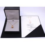 Faberge 18ct Gold  & Diamond Egg Pendant on a Faberge 18ct Gold Fine Chain. RRP £3,360.  The Egg