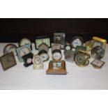 Collection of clocks (21 in total) to include travel, mantle, desk and Novelty a mixture of