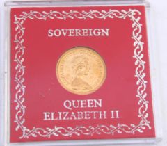 1981 Sovereign Queen Elizabeth II Cased.  In Uncirculated Condition.  Struck in 22ct Gold.  Bears