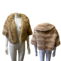 A selection of vintage furs to include a mid-century palomino mink cropped jacket with dolman