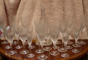 A suite of Atlantis glass drinking glasses.