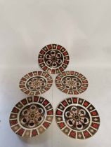 X5 Royal Crown Derby 10.5'' Dinner plates, Old Imari Pattern 1128. All 1st quality and in good