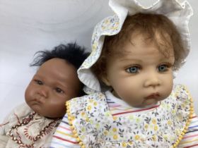 Reborn realistic baby dolls to include a Wiltraud Hanl realistic articulated baby doll, together