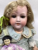 Antique German  Armand Marseille Good bisque head 390 doll 22” with composition body and later