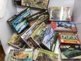 Airfix Vintage toy and other military revell , Heller vehicle and other kits -all vintage most are