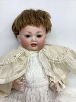 Antique German Fine German Kley and Hahn character boy  baby with closed mouth c 12” , bisque head