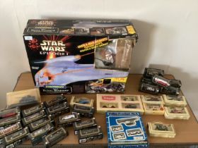 Star Wars episode one luxury Hasbro Royal starship and diecast boxed cars large selection;  Naboo