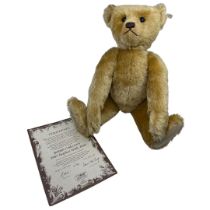 A vintage Steiff 1907 replica bear from 1992 reference: 0174/71 number 1551 from a series of 3000.