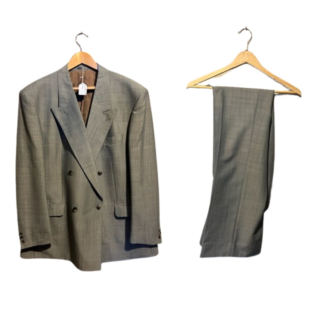 A collection of vintage men's suits circa 1980 to include a Christian Dior Monsieur pin-stripe - Bild 4 aus 6
