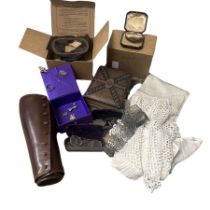 A collection of vintage and antique items to include two boxed WW2 gas masks (1 A/F), late Victorian