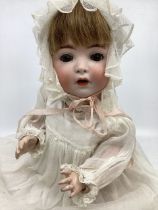 * Antique 1295 Simon and Halbig for Franz Schmidt and Co c 1923 bisque head doll.c14” tall with