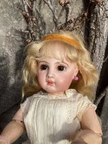 Emile Jumeau c 1883 French antique bisque head 15” doll  Doll, Au Nain Bleu, Paris. A magnificent