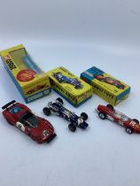 Corgi Vintage toy die cast interest 1960s ; A Ferrari 206 Dino sport boxed car, a 154 Ferrari