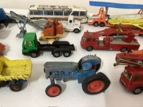 Vintage trailer trucks tractors and car vehicles all playworn and true vintage  inc Farm digger