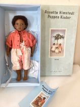 Vintage 1992 Annette Himstedt hard vinyl doll Pemba Puppen Kinder boxed USA doll child in all