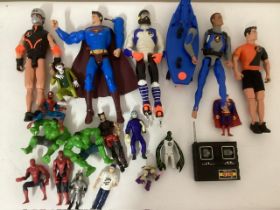 *** away-condition too poor unsold*** Action man and vintage small toy figures including Spider-