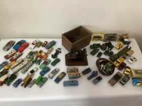 Large selection of playworn vintage toy cars and vehicles nd later Lego and matchbox boxed ones,