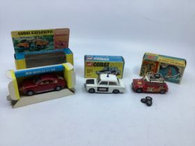Corgi Vintage die cast toy interest ; Corgi 341 Mini Marcos GT 850 boxed car ; a corgi 506 Police