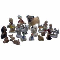 A collection of vintage ceramic figures to include a Staffordshire 'Little Red Riding Hood with