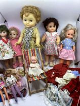 Vintage Rosebud Palitoy Pedigree etc and french vinyl dolls largely 1960s with Faerie glen clothes,