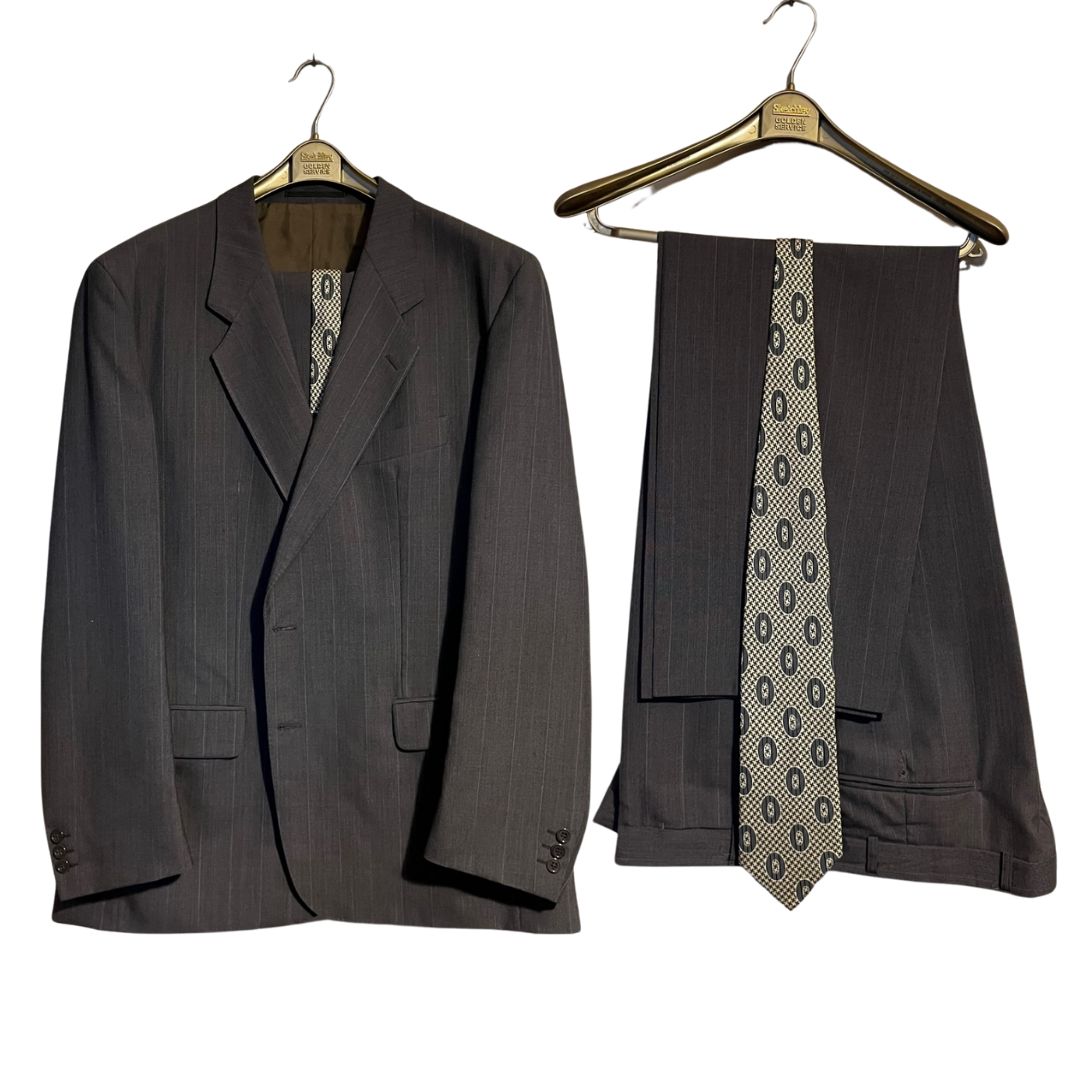 A selection of mens vintage suits and jackets to include a grey woollen pinstripe suit by Leo - Bild 4 aus 5